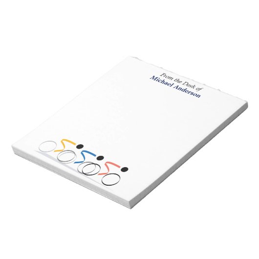 Bicycle Race - Gepersonaliseerd Logo Notitieblok (Linkerzijde)