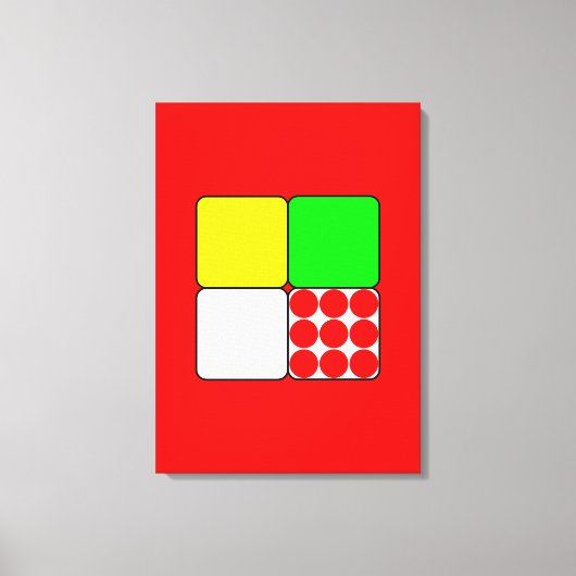 Bicycle Race Jerseys 3 Red Canvas Afdruk (Voorkant)