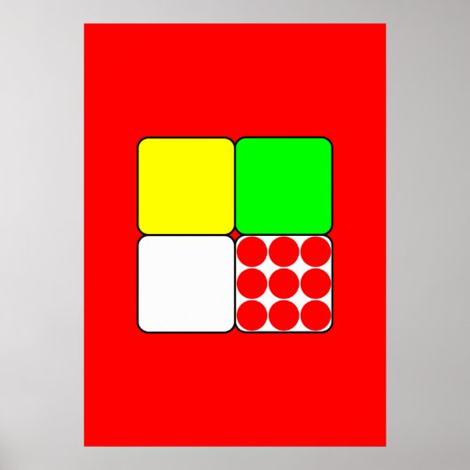 Bicycle Race Jerseys 3 Red Poster (Voorkant)