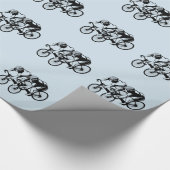 Bicycle Race Silver Blue Cadeaupapier (Hoek)