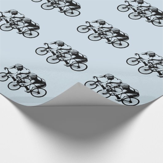 Bicycle Race Silver Blue Cadeaupapier (Hoek)