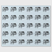 Bicycle Race Silver Blue Cadeaupapier (Vlak)