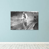 Bicycle Racer in de 6-daagse Washington DC Race Canvas Afdruk (Insitu (Houten vloer))