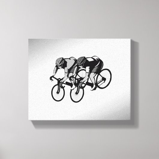 Bicycle Racers Silver Canvas Afdruk (Voorkant)