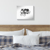 Bicycle Racers Silver Canvas Afdruk (Insitu (Slaapkamer))