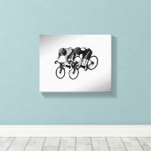 Bicycle Racers Silver Canvas Afdruk (Insitu (Houten vloer))