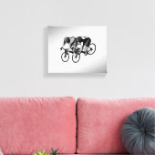 Bicycle Racers Silver Canvas Afdruk (Insitu (Woonkamer))