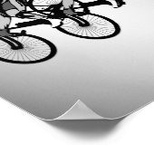 Bicycle Racers Silver Poster (Hoek)