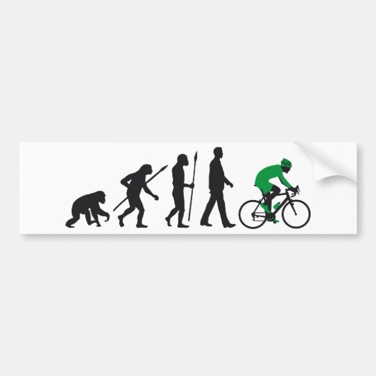 bicycle racing evolution bumpersticker (Voorkant)