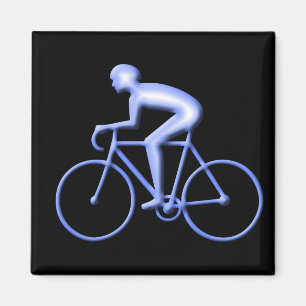 Bicycle Racing in Blue Magneet