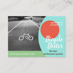 BICYCLE REPARATIEMOGEHEEL, 3,5 x 2,5-inch Visiteka Visitekaartje