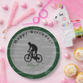Bicycle Rider Happy Birthday Paper Bord. Papieren Bordje (Feest)