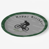 Bicycle Rider Happy Birthday Paper Bord. Papieren Bordje (Gekanteld)