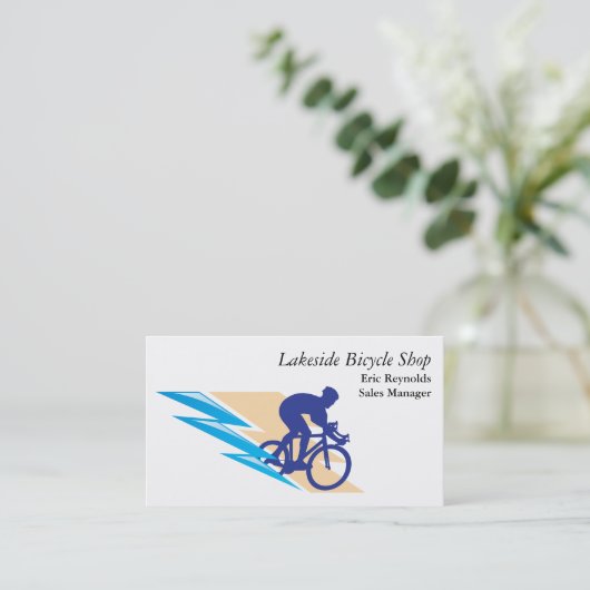Bicycle Rider Logo Visitekaartje (Staand voorkant)