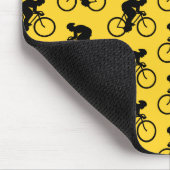 Bicycle Rider Pattern Geel en zwart. Muismat (Hoek)