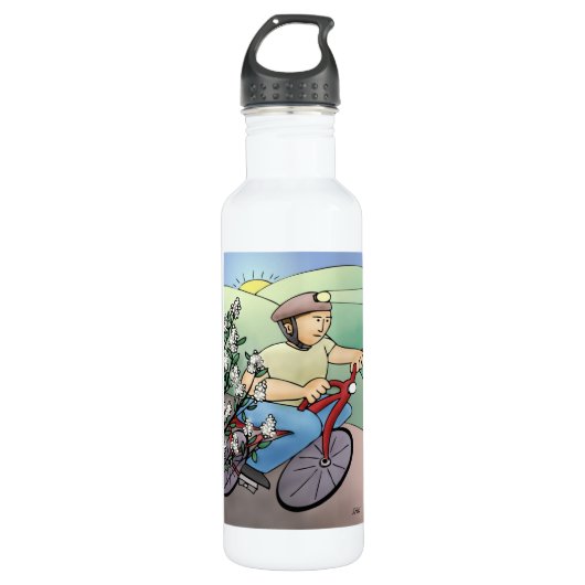 Bicycle Rider Waterfles (Voorkant)