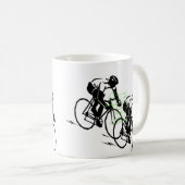 Bicycle Riding Race Art Koffiemok (Voorkant rechts)