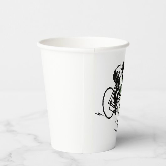 Bicycle Riding Race  Papieren Bekers (Rechts)