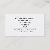 BICYCLE SHOP VISITEKAARTJE (Achterkant)