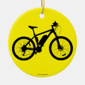 Bicycle Silhouette Keramisch Ornament (Voorkant)