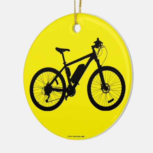 Bicycle Silhouette Keramisch Ornament (Links)