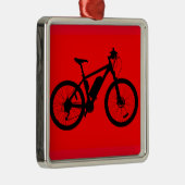 Bicycle Silhouette Metalen Ornament (Rechts)