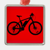 Bicycle Silhouette Metalen Ornament (Voorkant)