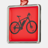 Bicycle Silhouette Metalen Ornament (Links)