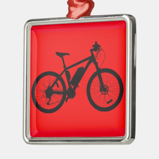 Bicycle Silhouette Metalen Ornament (Links)