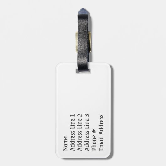 Bicycle Silhouette & Name Bagagelabel (Achterkant verticaal)