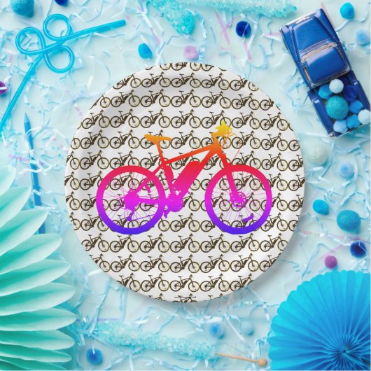 Bicycle Silhouette Papieren Bordje (Feest)