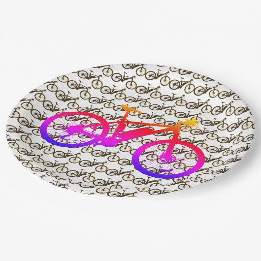 Bicycle Silhouette Papieren Bordje (Gekanteld)