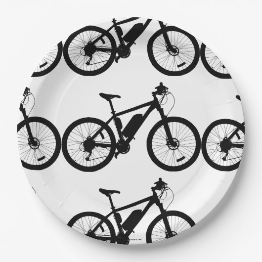 Bicycle Silhouette Papieren Bordje (Voorkant)