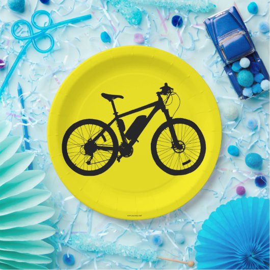 Bicycle Silhouette Papieren Bordje (Feest)