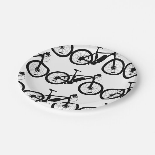 Bicycle Silhouette Papieren Bordje (Gekanteld)