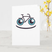 Bicycle Smile Funny Bike Cyclist Kaart (Gele Bloem)