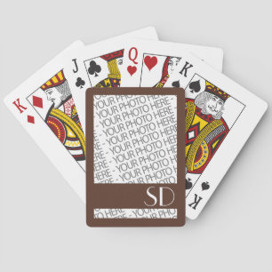 Bicycle Speelkaarten, Foto & Monogram Sjabloon Pokerkaarten