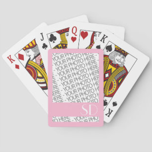 Bicycle Speelkaarten, Foto & Monogram Sjabloon Pokerkaarten