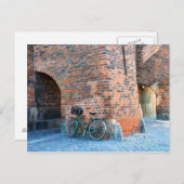 Bicycle, St. Nicholas Church, Kopenhagen, Denemark Briefkaart (Voorkant / Achterkant)