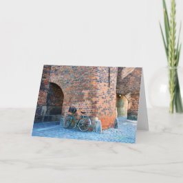 Bicycle, St. Nicholas Church, Kopenhagen, Denemark Feestdagen Kaart
