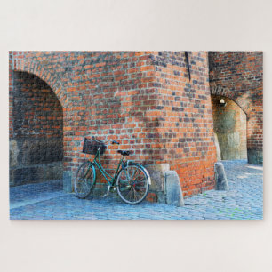 Bicycle, St. Nicholas Church, Kopenhagen, Denemark Legpuzzel
