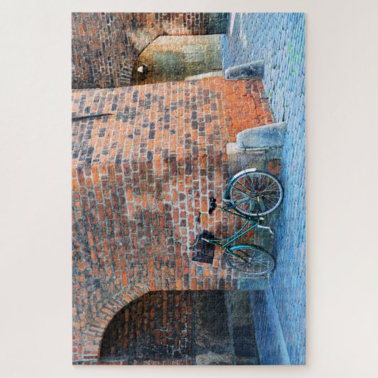 Bicycle, St. Nicholas Church, Kopenhagen, Denemark Legpuzzel (Verticaal)