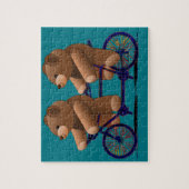 Bicycle Tandem Teddy Bear Print Legpuzzel (Verticaal)