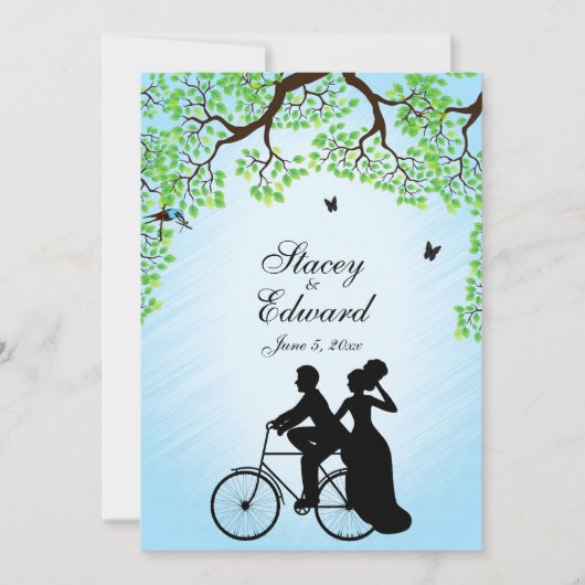 Bicycle Theme Weddenschap Blue Kaart (Voorkant)