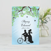 Bicycle Theme Weddenschap Blue Kaart (Staand voorkant)