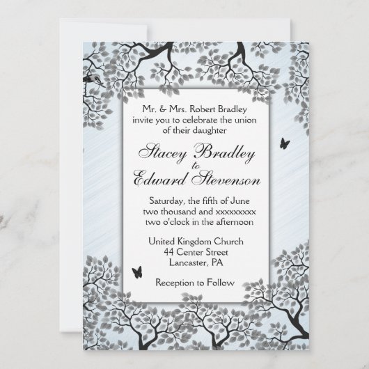 Bicycle Theme Weddenschap Blue Sky Kaart (Achterkant)