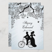 Bicycle Theme Weddenschap Blue Sky Kaart (Voorkant / Achterkant)