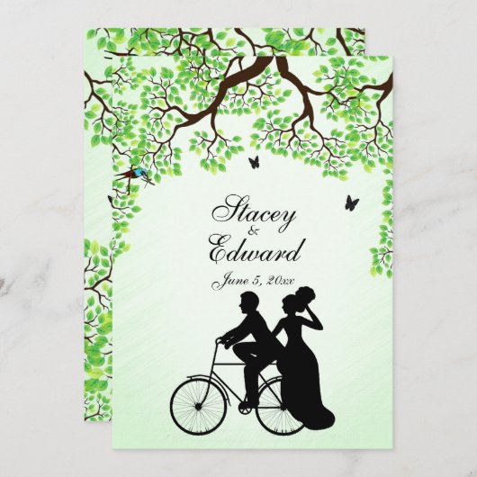 Bicycle Theme Weddenschap Kaart (Voorkant / Achterkant)