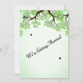 Bicycle Theme Weddenschap Save the Date Mint (Achterkant)