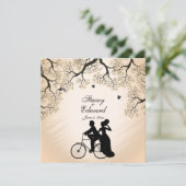 Bicycle Theme Weddenschap-wedstrijd Kaart (Staand voorkant)